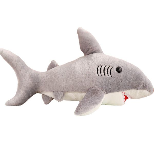 Grande pelúcia de tubarão branco, bicho de pelúcia, brinquedo de pelúcia, presentes para crianças, cuddlekins 27,5 polegadas