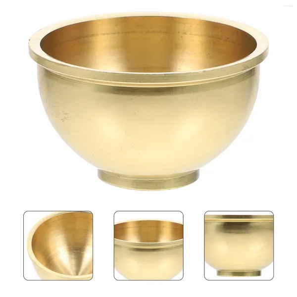 Ciotole Tribute Acqua tazza d'acqua pulita Buddha Lampada Meditazione Fornitura santa Offerta per le forniture di rame del tempio tibetano