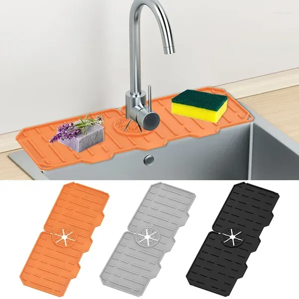 Rubinetto portaoggetti da cucina Tappetino assorbente Lavello Paraspruzzi Catcher in silicone Protezione per controsoffitto per gadget da bagno