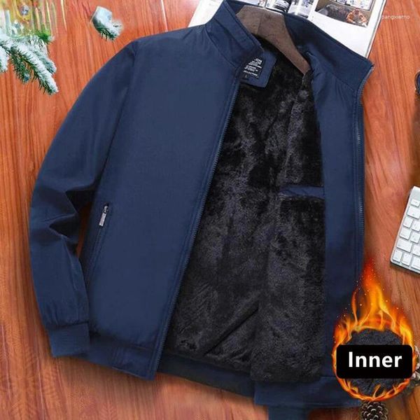 Jaquetas masculinas qualidade inverno jaqueta de negócios homens marca quente velo forrado casual outwear casacos térmicos roupas