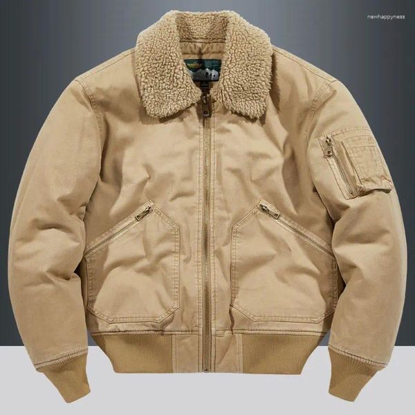 Männer Jacken Winter Top Plus Samt Lamm Mantel 2024 Mode Verdickte Große Größe Jacke Vintage Parka Männer Kleidung