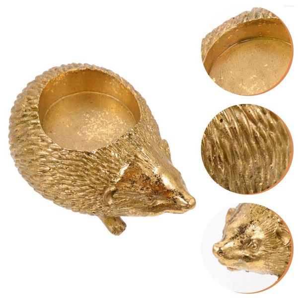 Castiçais Tealight Titular Adorável Hedgehog Animal Em Forma de Resina Castiçal