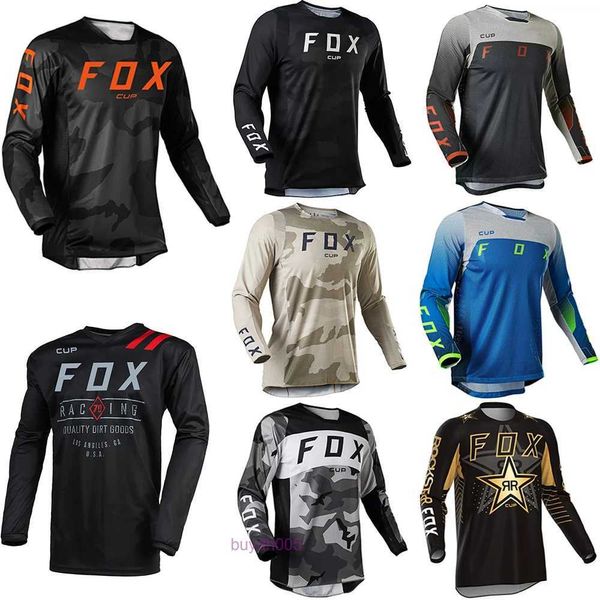 2024 T-shirt moda Mountain Bike Suit Foxx T-shirt da uomo Downhill Cup Mountain Mtb Camicie Offroad Dh Moto Motocross Sportwear Y9h8