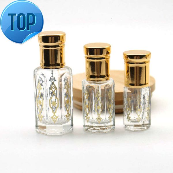 3ml 6ml 12ml frasco de perfume de óleo árabe oud com frasco de vidro de perfume attar