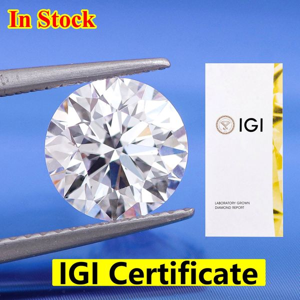 033CT HPHT CVD Lab Grown Diamond IGI GIA Certificato sciolto DEFG VVSSI Pietra preziosa Super White per anello di gioielleria raffinata da sposa 240106