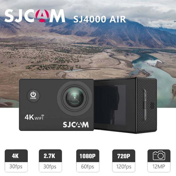 Экшн-камера SJCAM SJ4000 AIR 4K 30PFS 1080P 4x Zoom WIFI мотоциклетный велосипедный шлем Водонепроницаемая камера Спорт DV видео