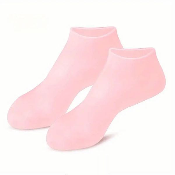 Meias de gel hidratante de silicone Saltos rachados Saltos de pedicure de pele áspera Mulheres Menino Mulheres Cuidado com os pés Solenando Reparando Calcetinos de Gel Hidratante de Silicona