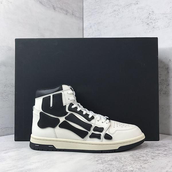 Luxus-Designer neuer dunkler hochtoper Skateboardschuhe kurze Stiefel Herrenschuhe Damenschuhe Leder Spleißschuhe ein paar hochwertige Schuhe Größen 35-46 +Box