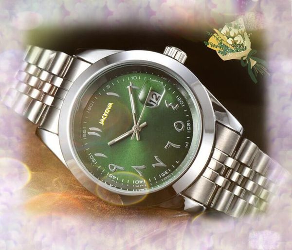 Top Árabe Número Romano Dial Relógios de Quartzo Elegante Mens Mulheres Cool Movimento de Quartzo de Alta Qualidade Montre Day Data Elegante Senhoras Relógios de Pulso Montre De Luxe Presentes