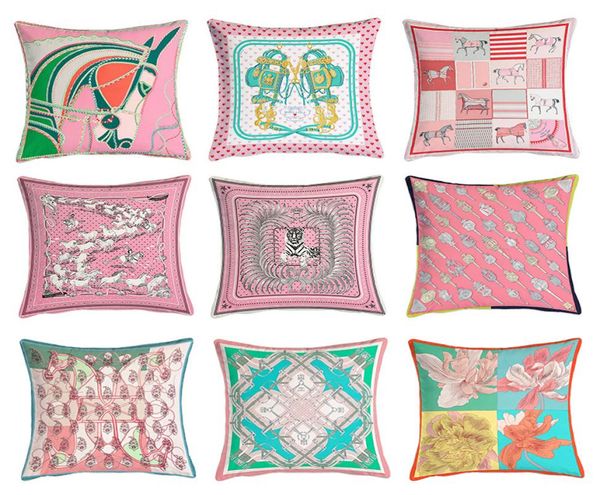 Hochwertiger rosa Kissenbezug aus Samt, Digitaldruck, für Mädchen, Schlafzimmer, Nachttisch, Sofa, Dekoration, Kissenbezug 1077748