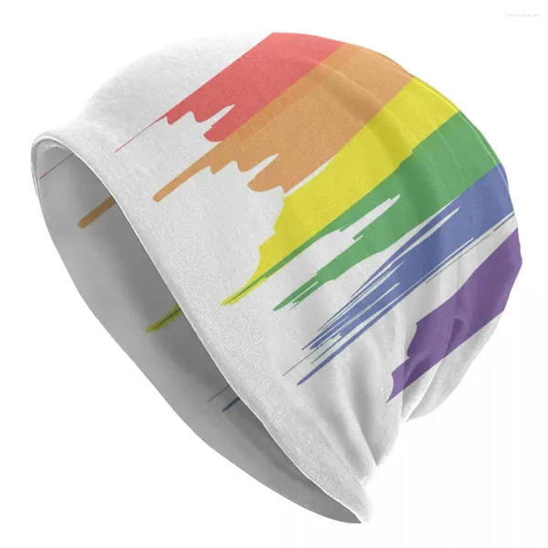 Berretti Gay Pride Lgbt Cappello a cuffia Goth Outdoor Skullies Berretti per uomo Donna Cappellini a doppio uso primaverili lavorati a maglia