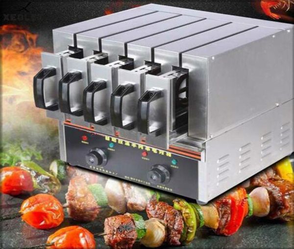 Mais recente modelo comercial de kebabs de cordeiro forno elétrico máquina de corda de cozimento máquina de grelha elétrica churrasqueira máquina de churrasco 3900W7231112