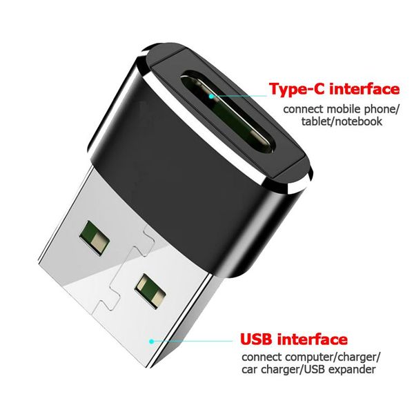 USB-Stecker auf USB-Typ-C-Buchse, OTG-Adapter, Konverter, Typ-C-Kabeladapter, USB-C-Datenladegerät. Wir haben andere Konverter, bitte kontaktieren Sie uns. 12 LL