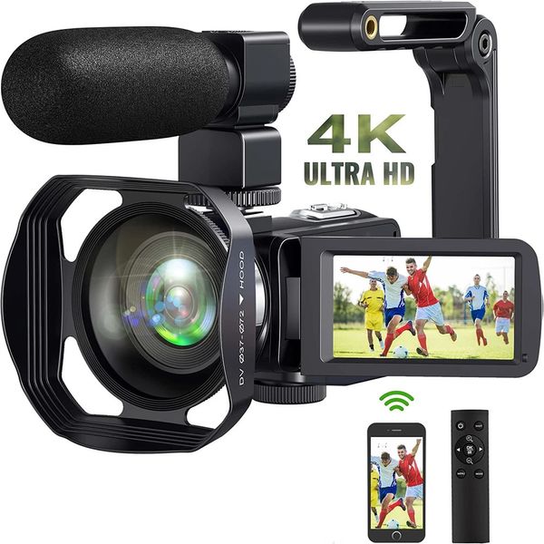 Videocamera Vlogging da 30 pollici 4K per videocamera da 56MP 18X IR Night Vision Webcam portatile digitale Funzione WiFi Tiktok 240106