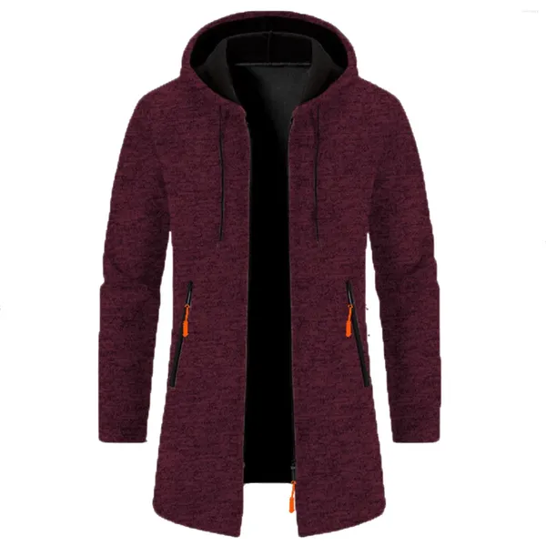 Herrenpullover Herren Wintermode Pullover Langarm Dicker Stehkragen Soild Color Check Cardigan Geschenk Junge