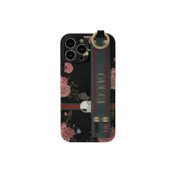 Luxuriöse Designer-Handyhülle aus Leder für Samsung iPhone 15 Pro Max 14 13 12 11 15Plus. Neues, modisches Druckdesign, Handgelenkschlaufe, stoßfeste Luxus-Handyhülle