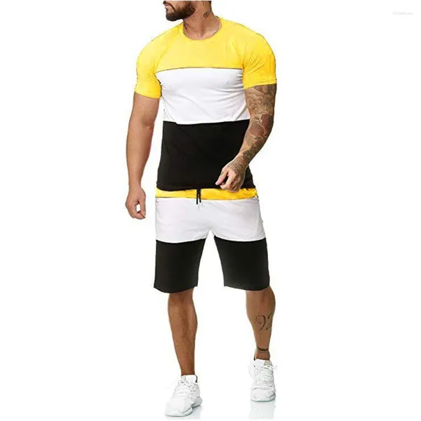 Tute da uomo Completi sportivi Completi estivi Manica corta Set da uomo Tempo libero Oversize Sport Pezzo sottile Tute da jogging Tute coreane da uomo