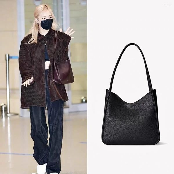 Bolsas de cintura Bolsa simétrica de couro bolsa de ombro de ROSE Park Chae-young Theow Armpit