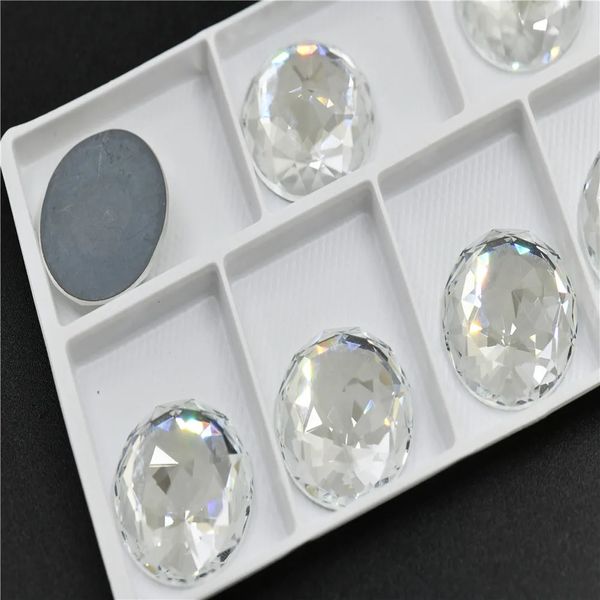 K9 Rotondo Flatback Diamond pietre glitterate colla su cristallo 25mm 20mm 16mm 240106