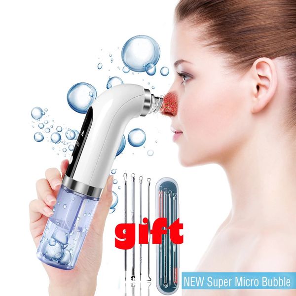 Rimozione di comedone Aspirapolvere per pori Ciclo dell'acqua Aspirazione viso Estrattore di comedoni Cura dello strumento Super Micro Bubble 240106