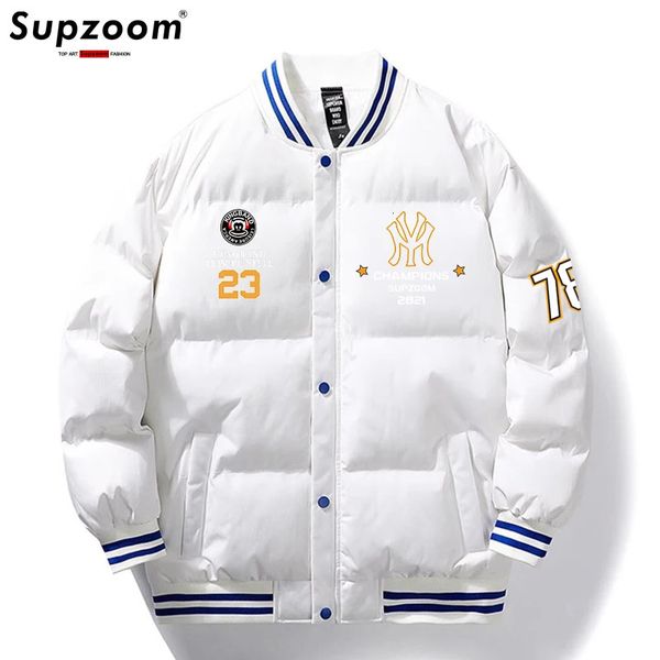 Supzoom Arrivo Parka Spessore Casual Regular Trapuntato Abbigliamento Maschile Patchwork Cappotto Da Baseball Giacca Invernale Corta Da Uomo 240106