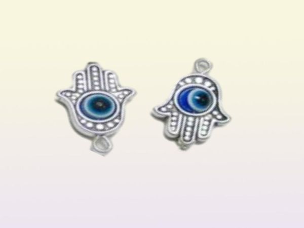 100 pz Mano di Hamsa EVIL EYE Kabbalah Fortuna Pendenti E Ciondoli Per Creazione di Gioielli Braccialetto 19x12mm276k7262500