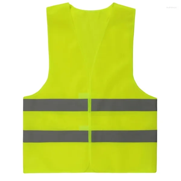 Malha universal amarela da segurança alta dos trabalhadores da veste da visibilidade do fato da motocicleta