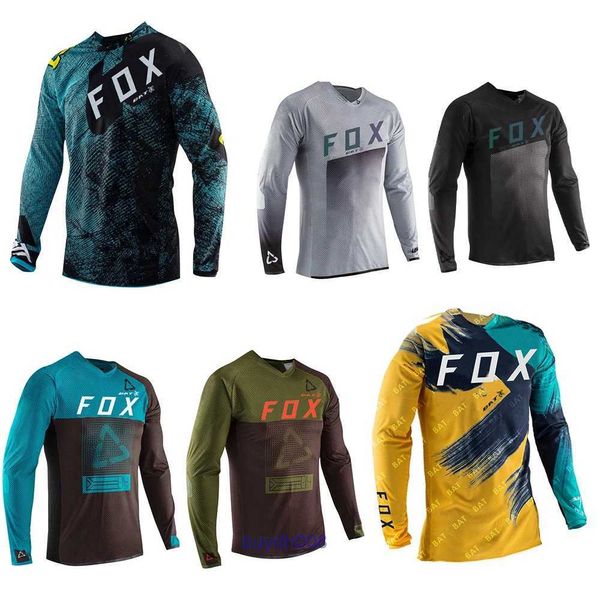 2024 T-shirt moda Mountain Bike Suit Foxx T-shirt da uomo Bat Mtb Downhill Mountain Shirt Camiseta Motocross Quick-dry Enduro Off-road Uomo Ciclismo Maillot Tt1f