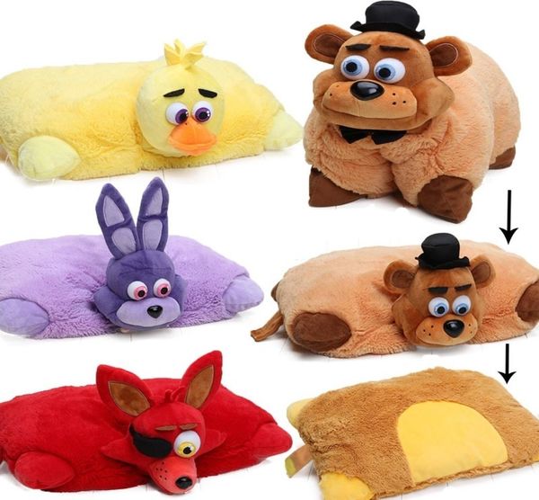 FNAF 43cm30cm Five Nights At Freddy039s Travesseiro Mangle Foxy Chica Bonnie Golden Freddy Fazbear Brinquedos de pelúcia Almofada de carro juguetes 7984308