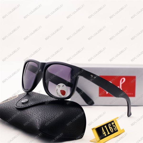 Beste Kopie Designer Damen Sonnenbrille Rays Bans Sonnenbrille Justin RB 4165 Neu mit Box Herren Polarisierte Brillen Klassische Mode Luxus Brillen Strand Fahrbrillen