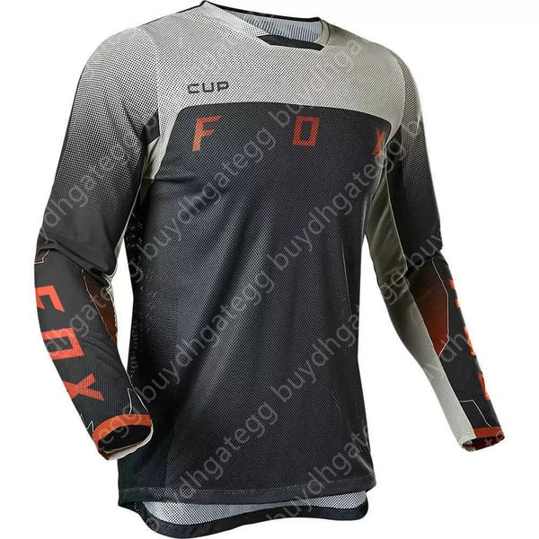 2024 T-shirt moda Mountain Bike Suit Foxx T-shirt da uomo Downhill Cup Mountain Mtb Camicie Offroad Dh Moto Motocross Sportwear Sluc