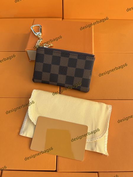 Кошелек на молнии Damier Роскошный дизайнерский кошелек Женские короткие кошельки Кошельки Красочные держатели для карт Женские карманные держатели для карт с застежкой Сумка для ключей с держателями для коробок Кошельки сумки