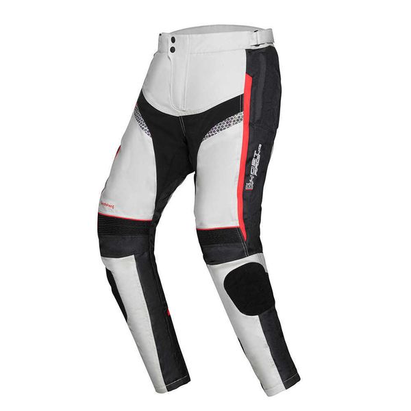 Calças de equitação de motocicleta para homens em todas as estações à prova d'água anti-queda slim fit leggings casuais divididos