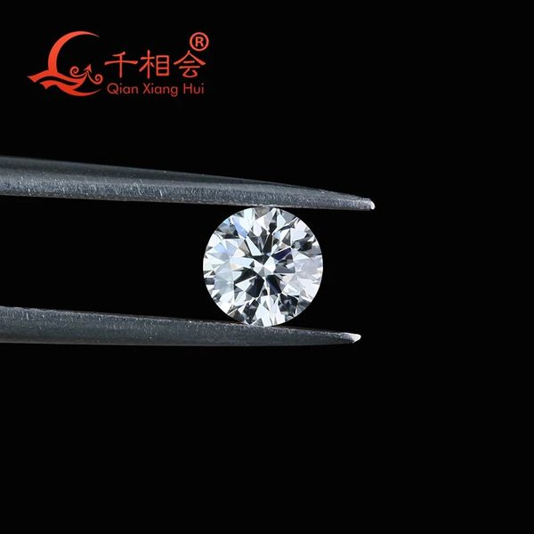 0105ct m5mm D cor branca VS1 clareza formato redondo HPHT laboratório criado pedra solta de diamante artificial para fazer joias 240106
