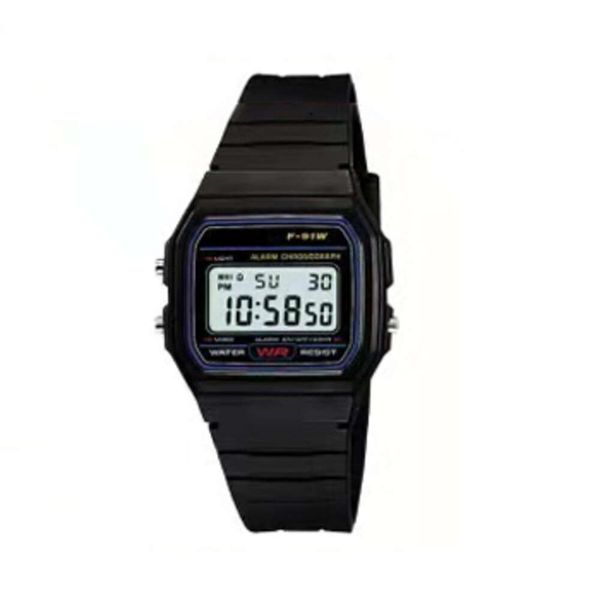 Общие часы F91W цифровые винтажные квадратные спортивные часы с будильником, японский механизм