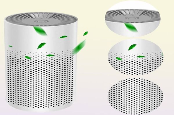 Очистители воздуха Портативный персональный очиститель для домашнего офиса Настольный автомобиль с HEPA-фильтром из активированного угля Mini USB Cleaner7123370