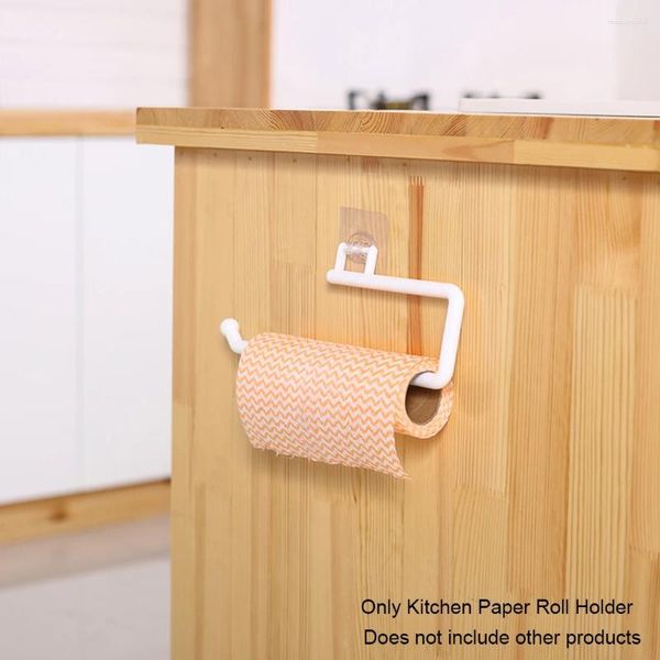 Küche Lagerung Wand Papier Rollen Halter Rack Schrank Hause Toilette Mit Lange Bar Regal Einfach Installieren Hängen Handtuch Aufhänger