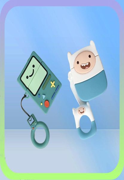 Custodia per auricolare Bluetooth Finn Jake BMO Cartoon per Airpods 1 2 3 Custodia protettiva carina Airpods Pro Accessori con portachiavi3234275