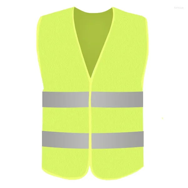 Abbigliamento da motociclista Gilet di emergenza per auto Maglia alta riflettente di sicurezza fluorescente per visibilità