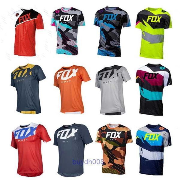 2024 Moda T-Shirt Dağ Bisikleti Takım Foxx Erkekler Tişörtleri Erkekler Enduro Kısa Camiseta MTB Gömlek Bisiklet Takımı Dowhill DH Off-Road Bisiklet Motokros Maillot 2WKS