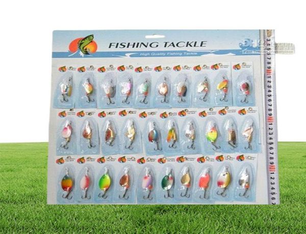 30X Confezione 1 set30 pezzi Vari assortiti Laser Spinner Cucchiaio Esca Pesca Esche da pesca Spinners1547692