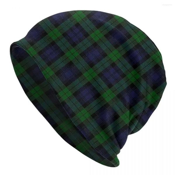 Beralar Siyah izle tartan ekose kafatası Beanies şapkalar sıcak sonbahar kış açık kapak örgü kapaklar erkekler için kadınlar yetişkin