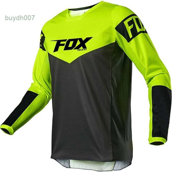 A7JZ 2024 T-shirt Fashion Mountain Bike Suit T-shirt di Foxx Men's Teleyi Downhill Mountain Mtb Shirts Offroad DH Moto Motocross traspirante motocross