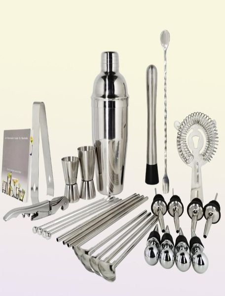 Kit de ferramentas de bar para bartender, conjunto de coqueteleira de 130 peças com suporte giratório de aço inoxidável, ferramenta de bar para experiência de presente para bebida mi5736114