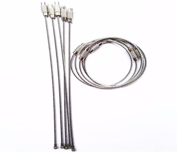 Edelstahl-Draht-Schlüsselanhänger, Kabel, Seil, Schlüsselanhänger, Karabiner, Schlüsselanhänger, Outdoor-Wanderwerkzeuge4005824