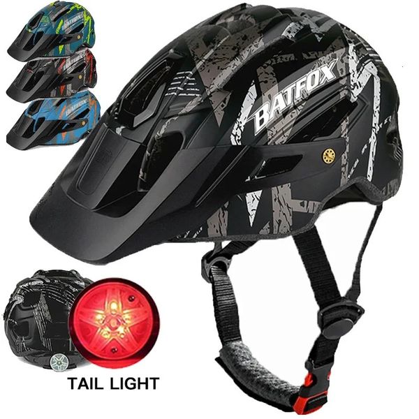 Yarasa Led Kuyruk Işığı Bisiklet Güvenliği Kask Adam Kadın Yol Dağ Bisiklet Bisiklet Açık Motosiklet MTB DH RACING 240108