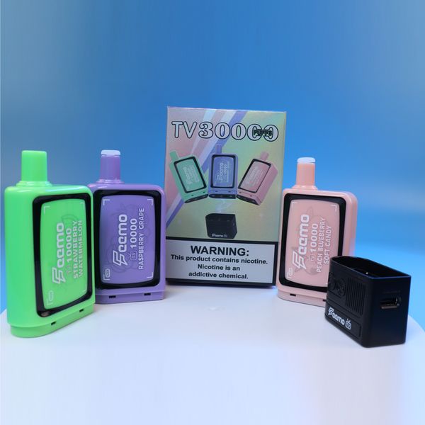 Einweg-Vape-Kit 30000 Puffs Kit Einweg-Pod Puff 30000 Vape Mod Feemovape TV elektronische Zigarette Vape Box 60 ml E-Saft Typ-C-Kabel wiederaufladbarer Akku