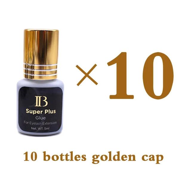 Pincéis Ibeauty Super Plus Cola para Cílios Extensão de Saúde Original 5ml Preto Cola Gold Cap Coréia 12sec Ferramentas de maquiagem de secagem rápida personalizadas