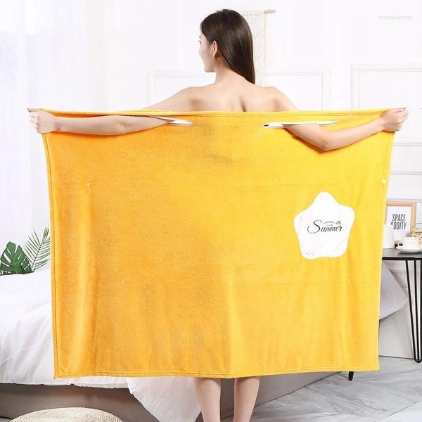 Asciugamano Plus Size Indossabile Accappatoio in microfibra Donna Doccia Asciugamani da bagno morbidi Tessili per la casa e bagno per sauna