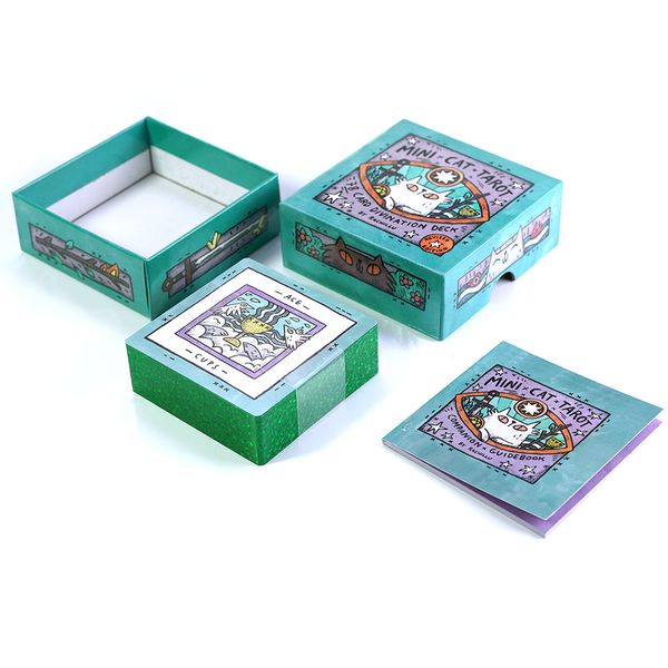 Mini gatto mazzo di tarocchi carte carta di divinazione del destino Tarocchi amico partito gioco da tavolo guida mazzo significati reali delle carte dei tarocchi